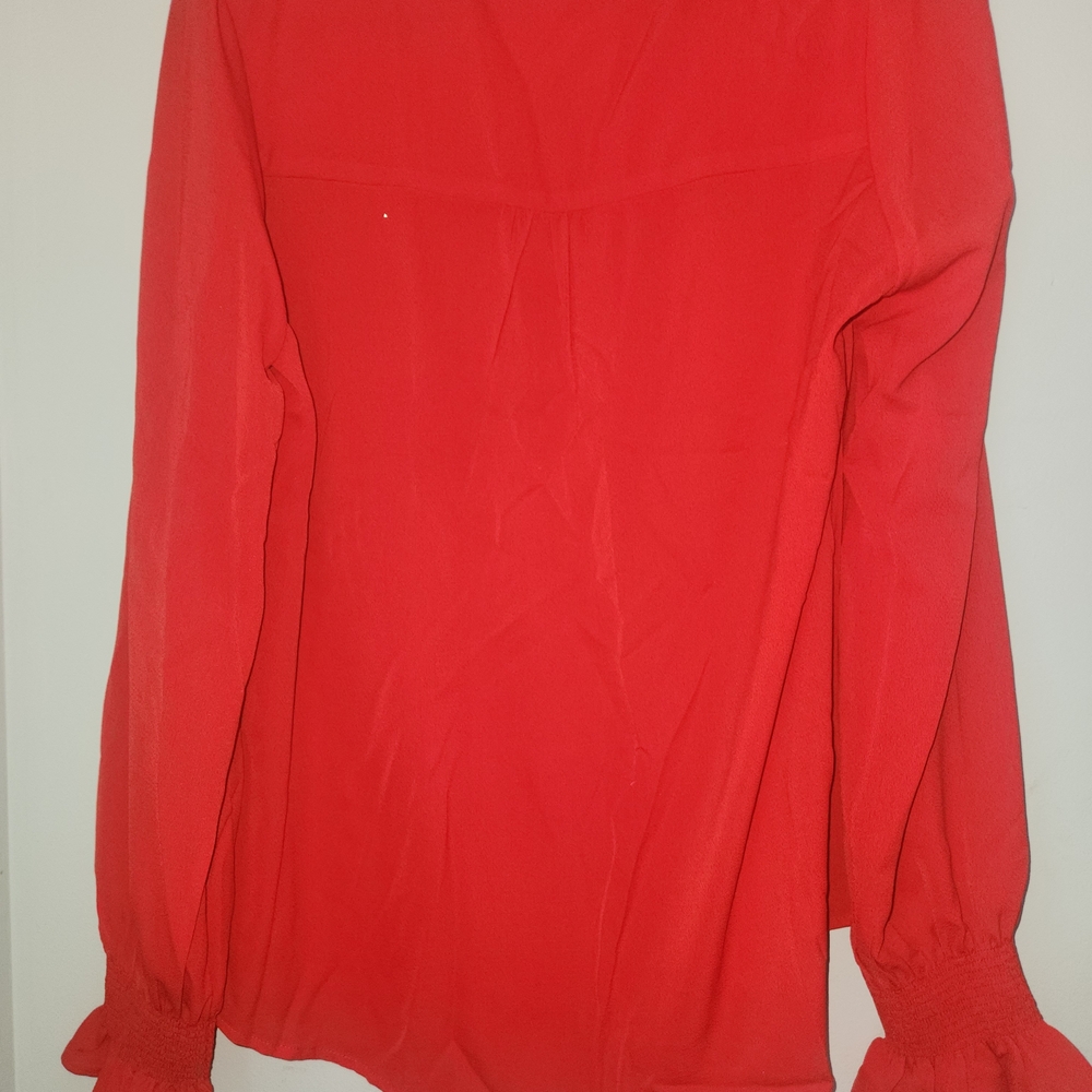 Vine & Love Vibrant Red Blouse Medium - Picture 4 of 4
